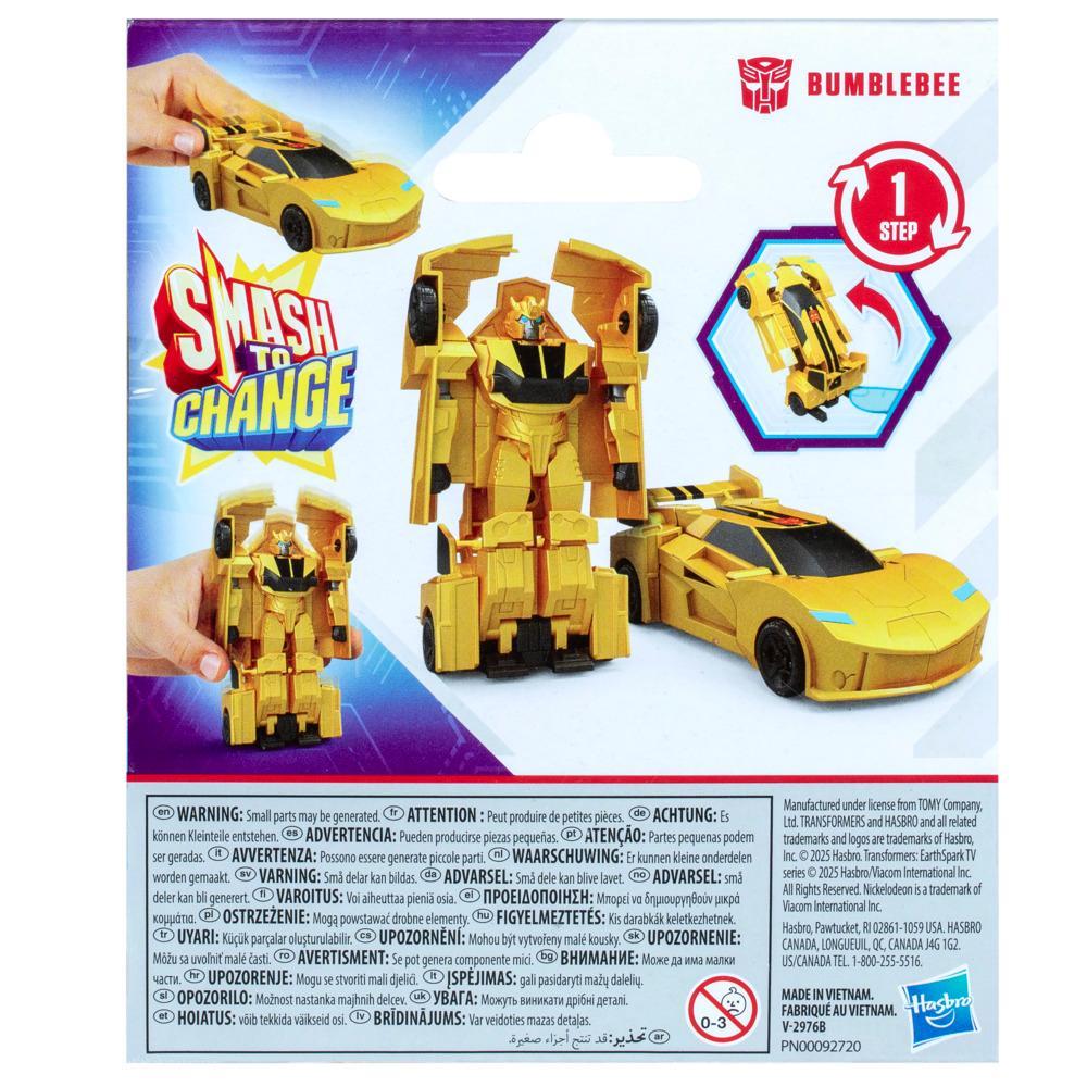 Transformers EarthSpark 1-Step Smash Changers Bumblebee Action Figure - Image 8