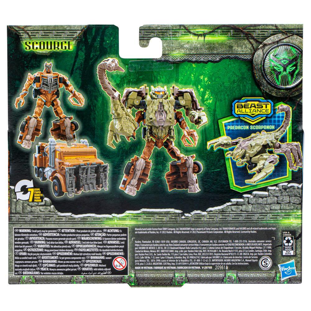 Transformers Rise of the Beasts Movie Beast Alliance Beast Combiners 2-Pack Scourge Toys 6 and Up 5-inch - Image 3
