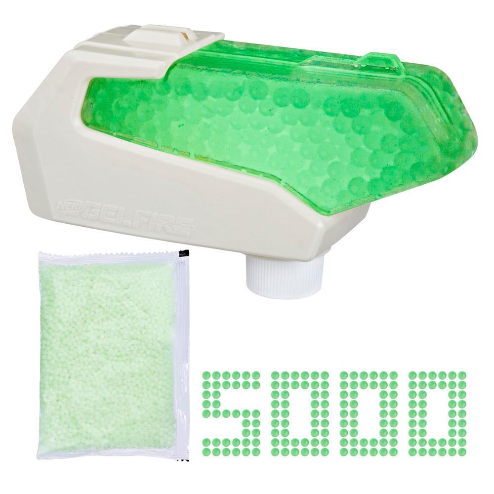 Nerf Pro Gelfire Nightfall Hopper 5000 Glow in the Dark Dehydrated Tracer Rounds