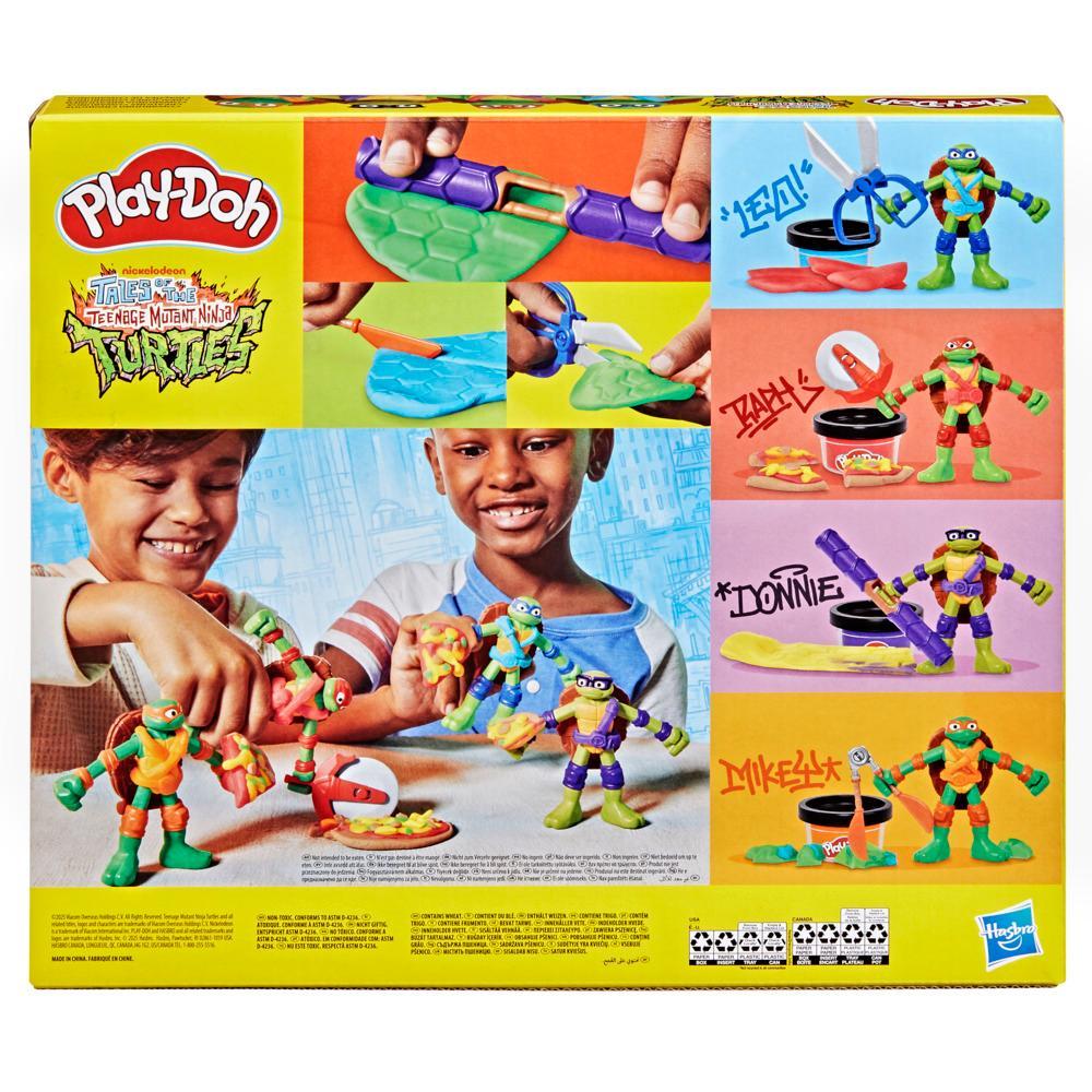 Play-Doh Teenage Mutant Ninja Turtles Cowabunga Creations Bendy 4 Inch Action Figures Set Kids Arts Crafts TMNT Toys for Boys Girls 4 - Image 8