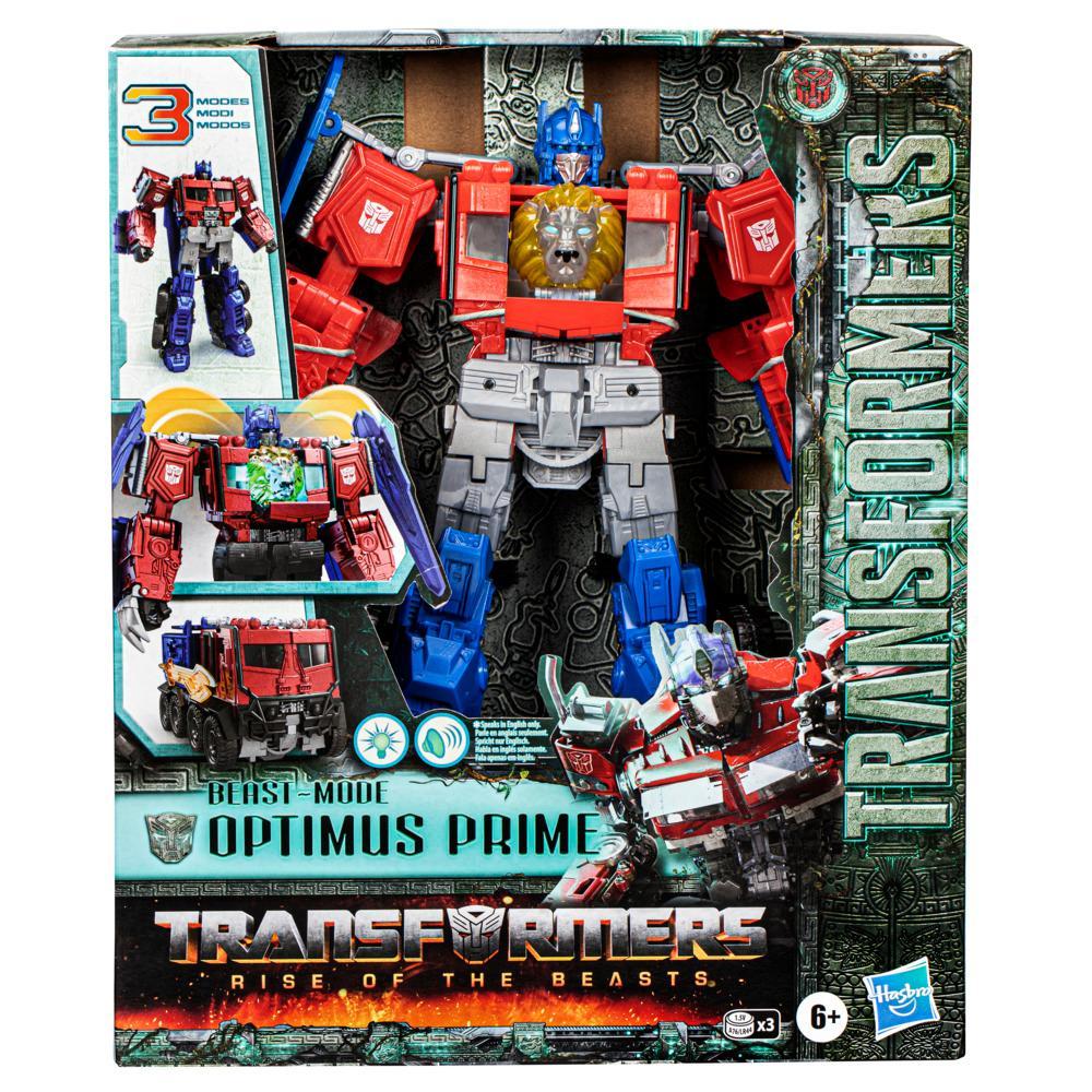 Transformers Toys Transformers Rise of the Beasts Movie Beast-Mode Optimus Prime Action Figure Ages 6 and up 10-inch - Image 7