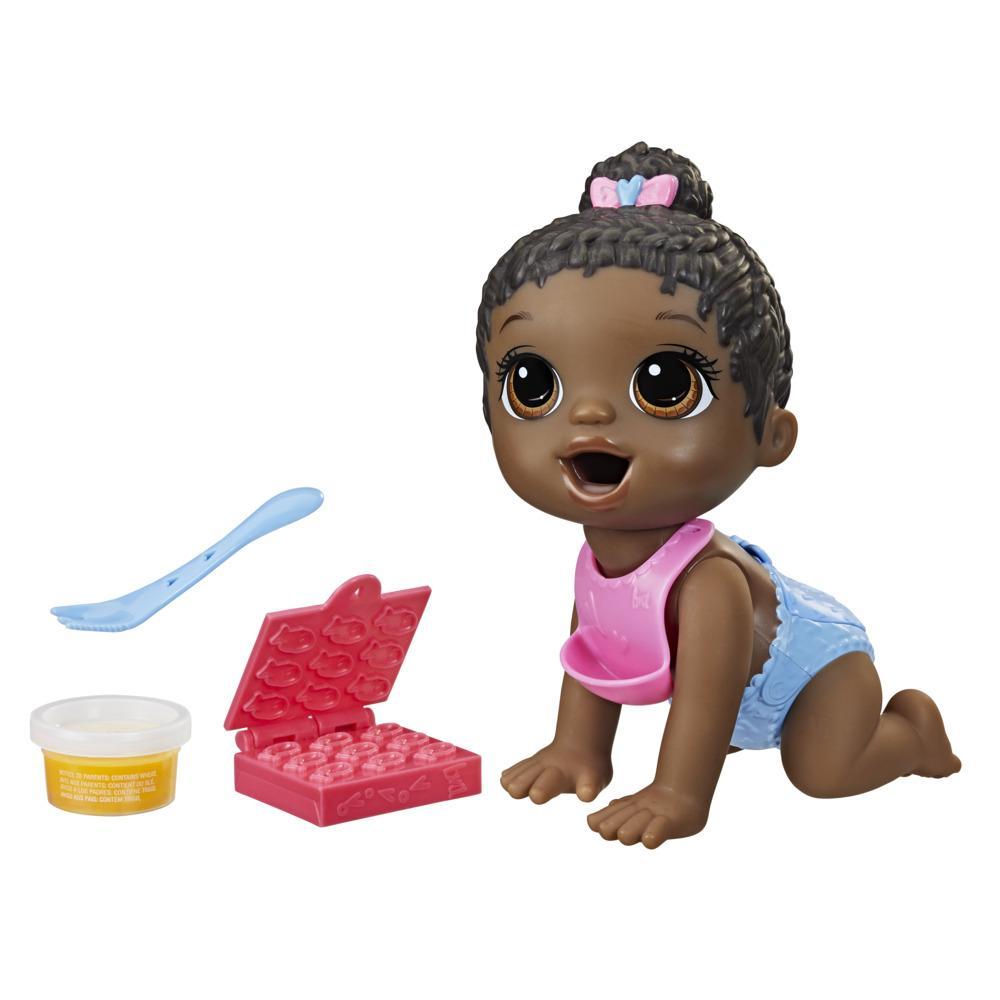 Baby Alive Lil Snacks Doll Eats and Poops 8-inch Baby Doll with Snack Mold Toy for Kids Ages 3 and Up Black Hair - Image 6