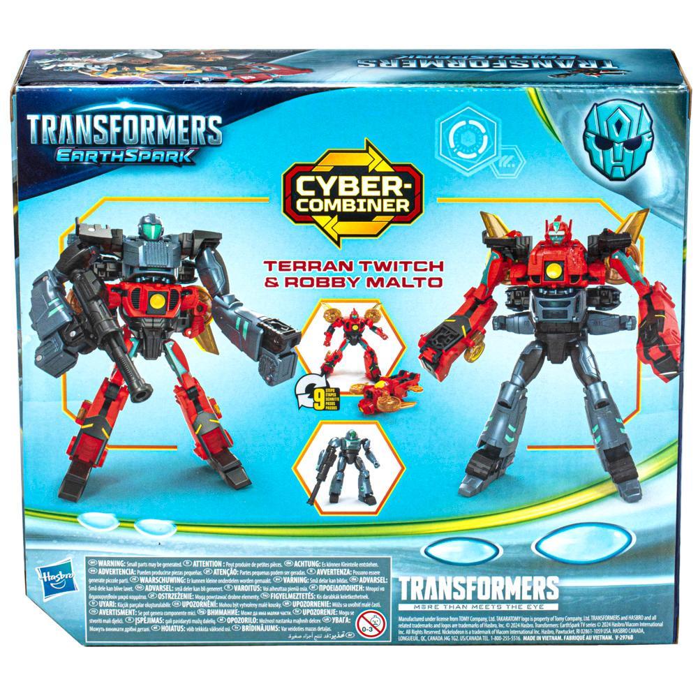 Transformers Toys EarthSpark Cyber-Combiner Terran Twitch and Robby Malto Action Figures - Image 8
