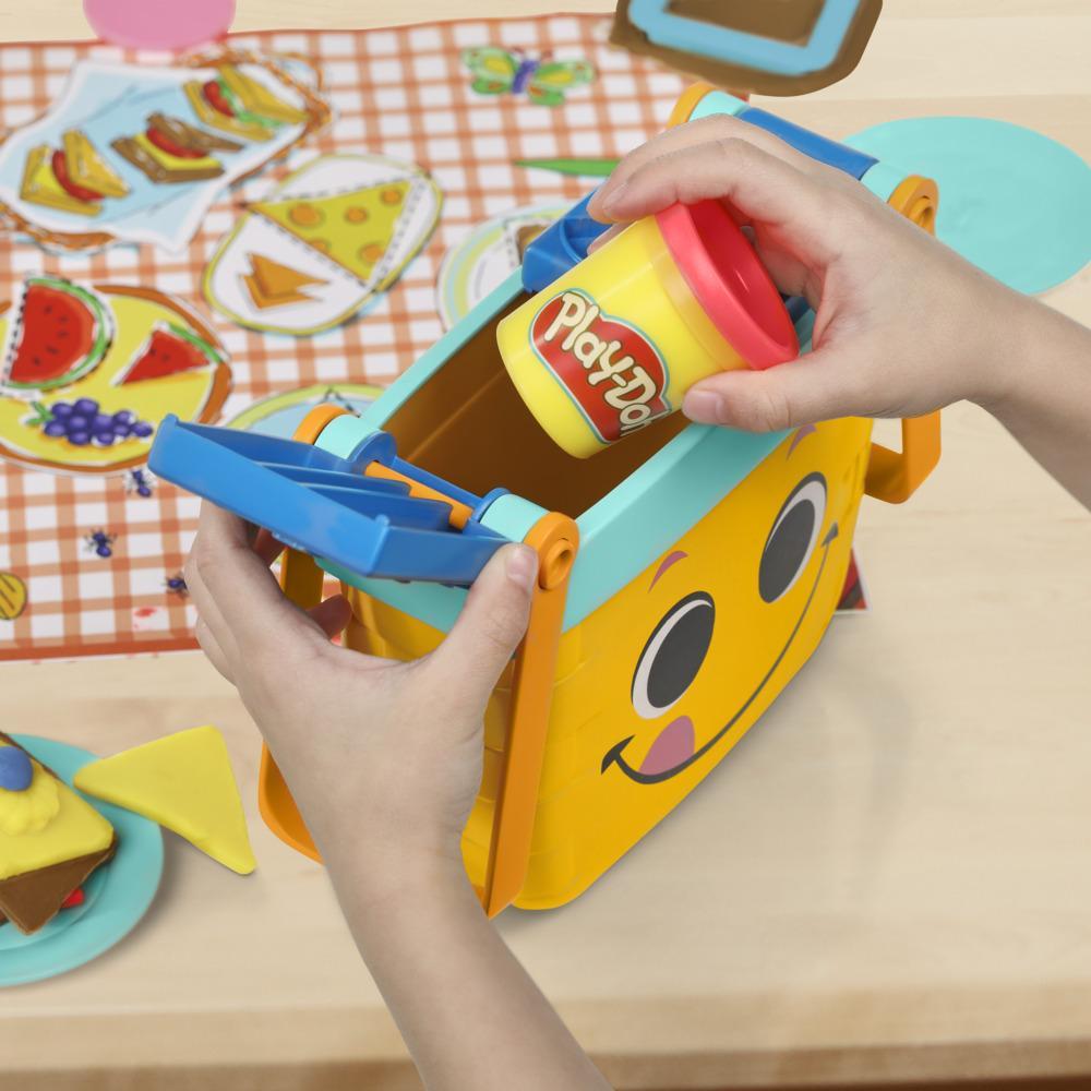 Play-Doh Picnic Shapes Starter Set 12 Tools and 6 Cans Preschool Toys - Image 4