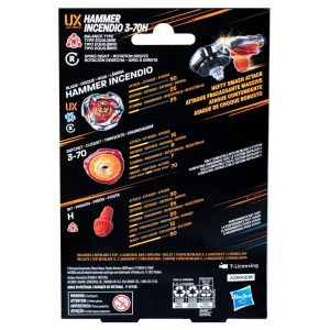 Beyblade X Hammer Incendio 3-70H UX Starter Pack Top and Launcher