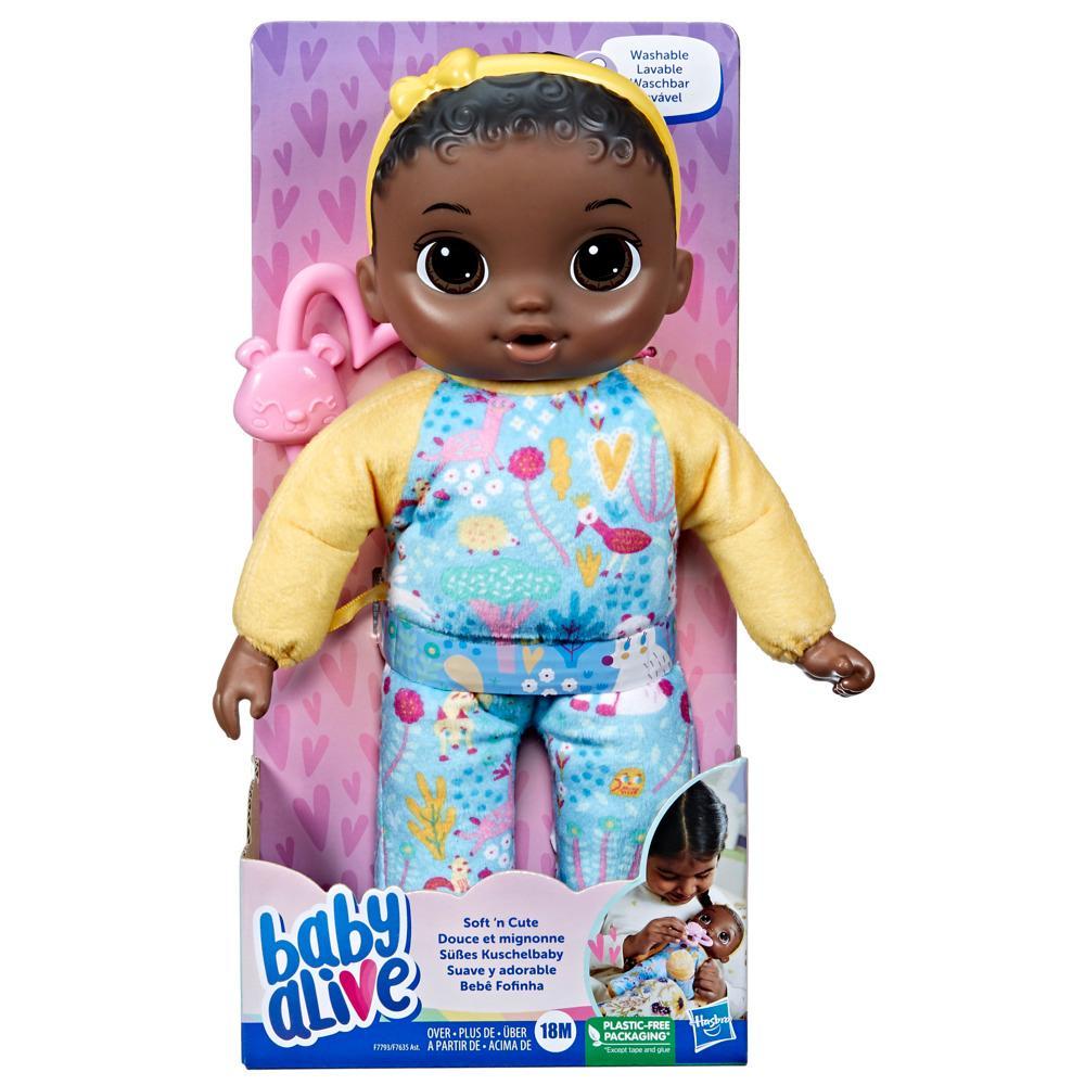Baby Alive Soft n Cute Doll Black Hair 11-Inch First Baby Doll Toy Washable Soft Doll Toddlers Kids 18 Months Up - Image 7
