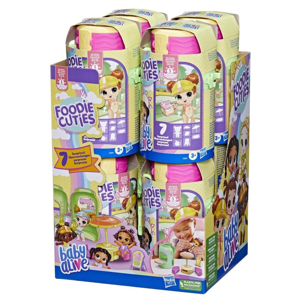Baby Alive Foodie Cuties Bottle Sun Series 1 Surprise Toys Baby Doll Set with 7 Surprises - Image 3