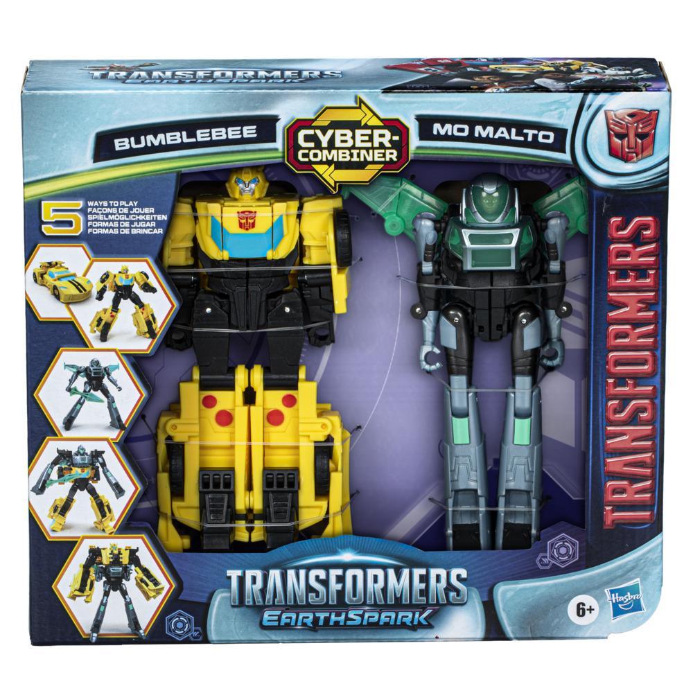Transformers Toys EarthSpark Cyber-Combiner Bumblebee and Mo Malto Action Figures - Image 7