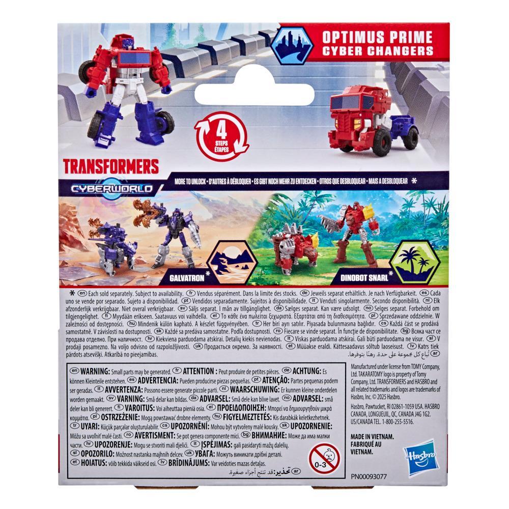Transformers CYBERWORLD Cyber Changers Optimus Prime Action Figure - Image 8