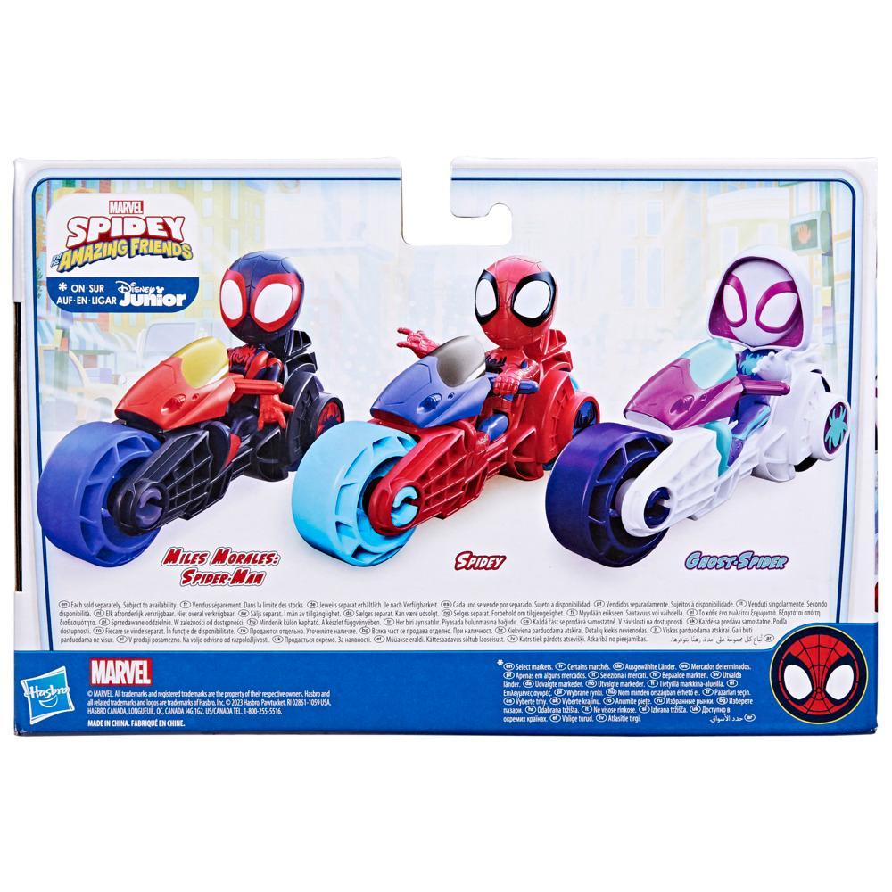 Marvel Spidey and His Amazing Friends Miles Morales Action Figure Toy Motorcycle Kids 3 and Up - Image 3