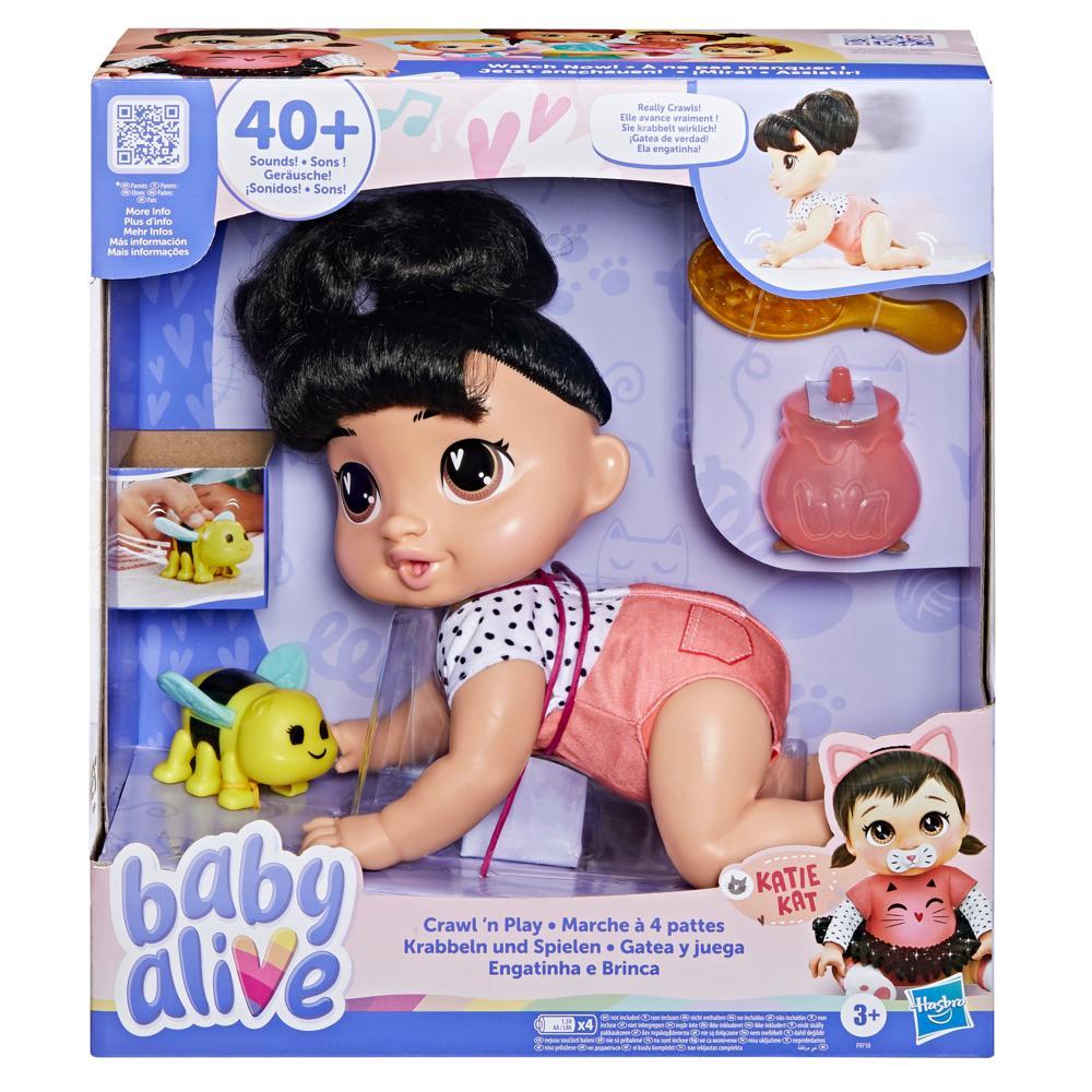 Baby Alive Crawl n Play Katie Kat Doll Black Hair Electronic Kids Toys for Girls Boys 3 - Image 7