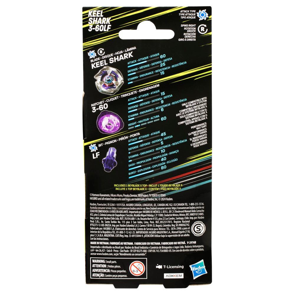 Beyblade X Keel Shark 3-60LF Booster Pack Set with Attack Type top Ages 8 - Image 3