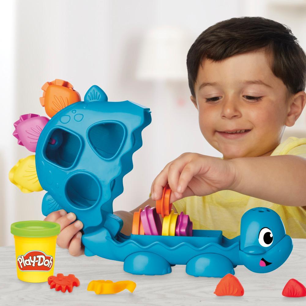 Play-Doh Shapes Colors Dino Starter Set Tactile Sensory Play Dinosaur Toys for Kids 2 11 Accessories