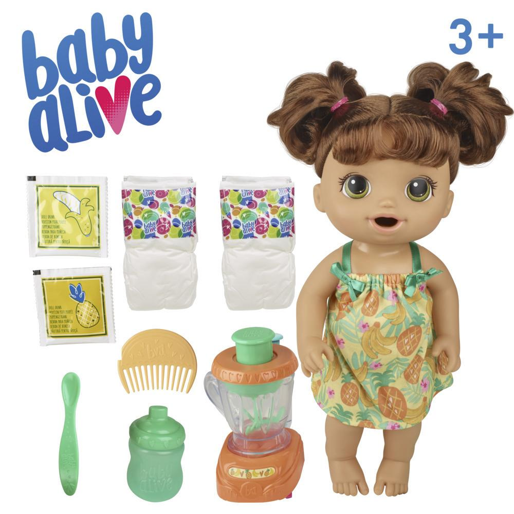 Baby Alive Magical Mixer Baby Doll Tropical Treat Blender Accessories Drinks Wets Eats Toy for Kids Ages 3 and Up - Image 4