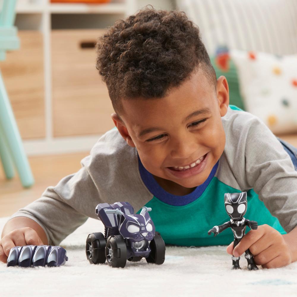 Marvel Spidey and His Amazing Friends Black Panther Panther Patroller Toy Set for Kids 3 - Image 3