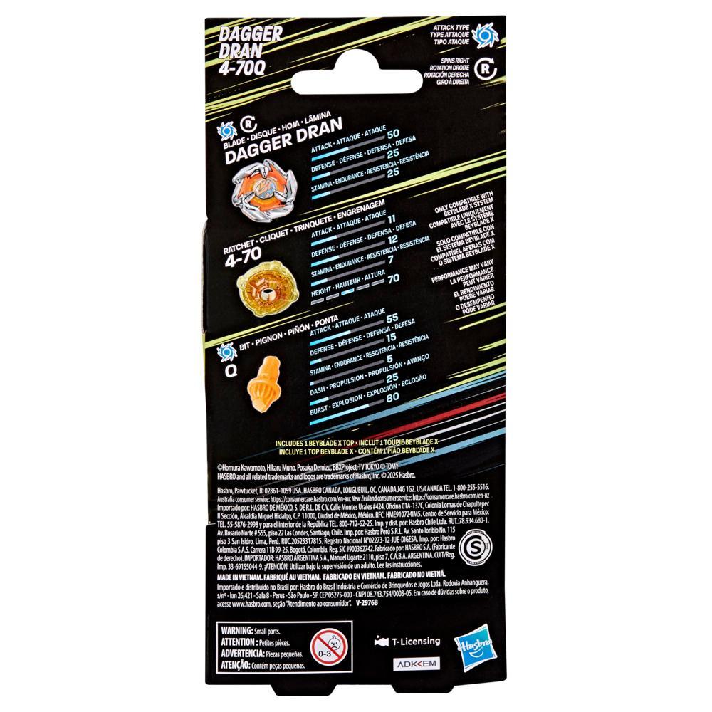 Beyblade X Dagger Dran 4-70Q Booster Pack Set - Image 2