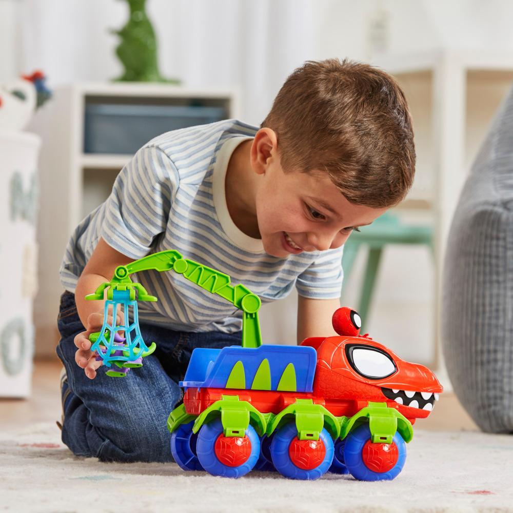 Spidey and His Amazing Friends Dino-Webs Crawler Vehicle with Spider-Man toys Ages 3 - Image 2