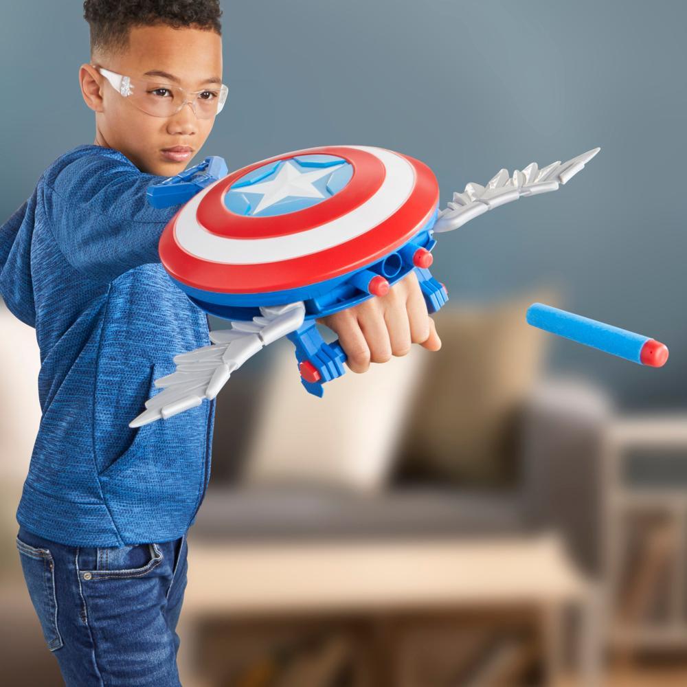 Marvel Studios Captain America Brave New World NERF Skyshot Blaster Shield Roleplay Toy - Image 5