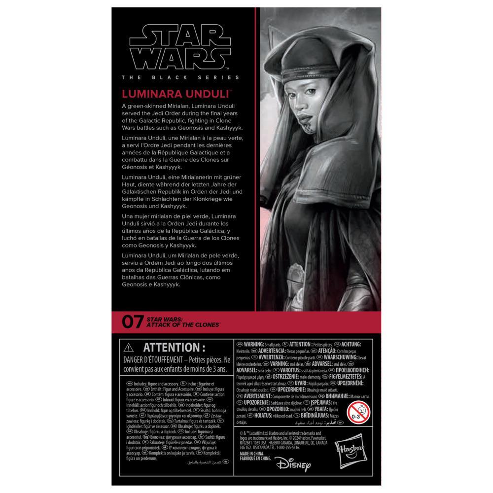 Star Wars The Black Series Luminara Unduli Star Wars Attack of the Clones Action Figure 6 - Image 8