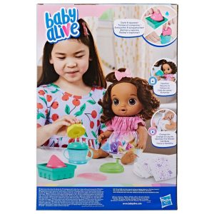 Baby Alive Fruity Sips Doll Lemon Pretend Juicer Baby Doll Set Kids 3 and Up Brown Hair