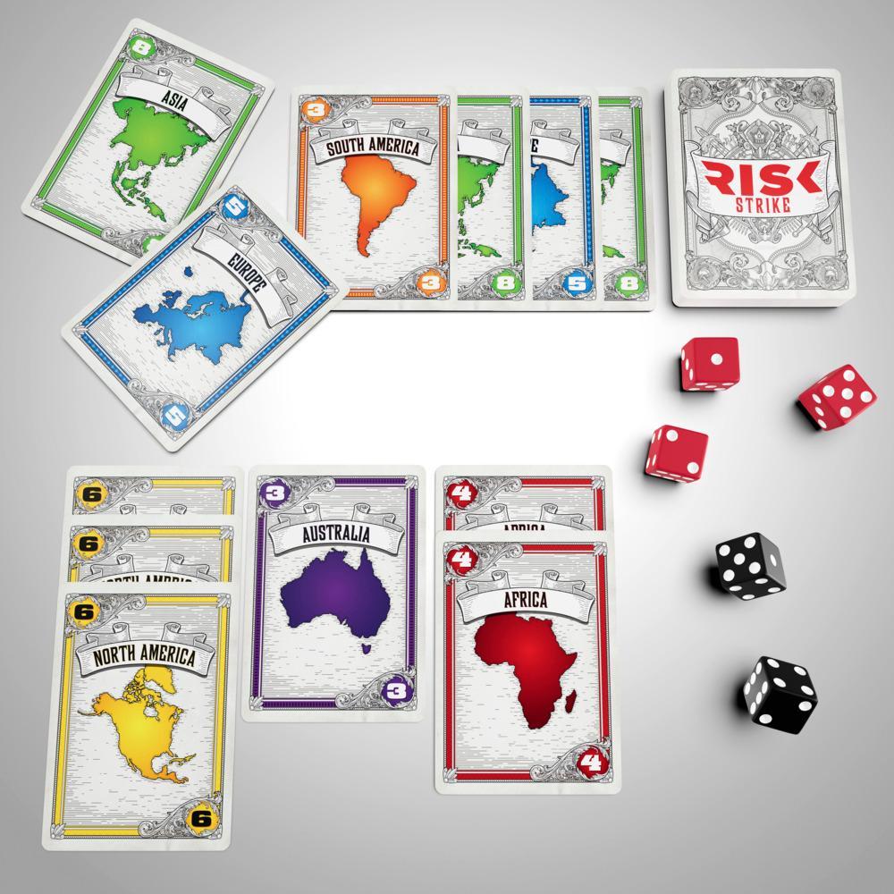 Risk Strike Cards and Dice Game Quick-Playing Strategy Card Game Ages 10 Family Games