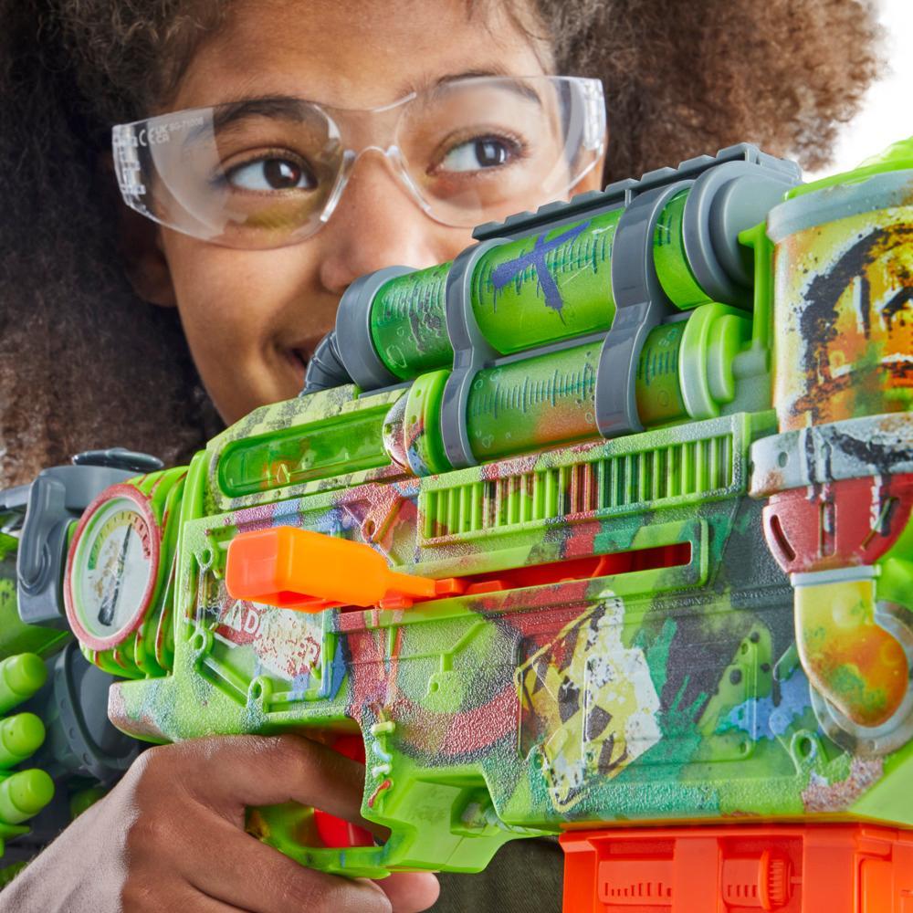 Nerf Zombie Corrupter Dart Blaster 22 Nerf Elite Darts Outdoor Games Ages 8 - Image 9