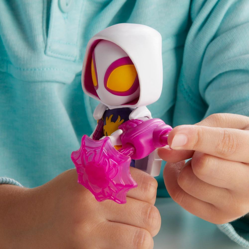 Marvel Spidey and His Amazing Friends Web-Spinners Ghost-Spider Figure Web-Spinning Accessory - Image 2