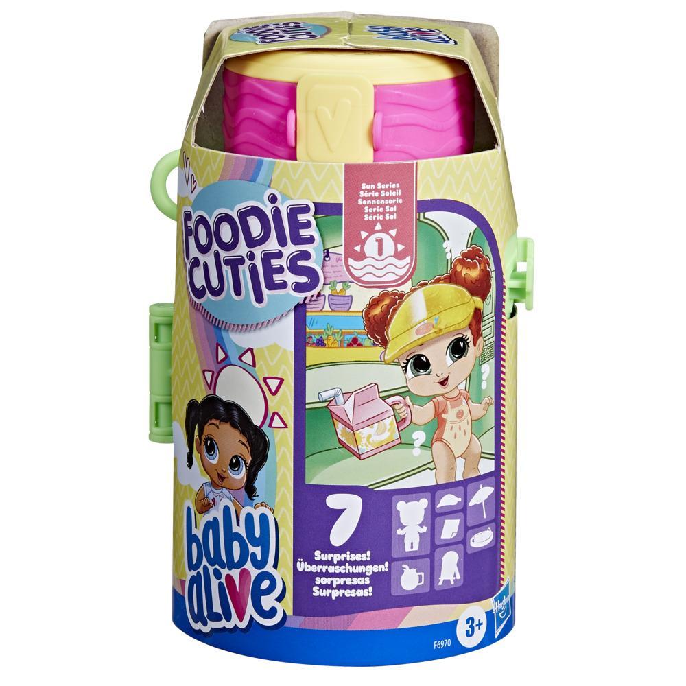 Baby Alive Foodie Cuties Bottle Sun Series 1 Surprise Toys Baby Doll Set with 7 Surprises - Image 2