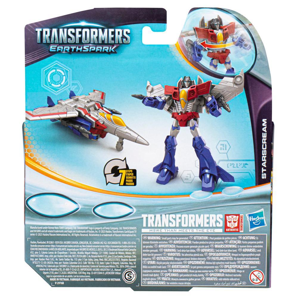 Transformers Toys EarthSpark Warrior Class Starscream Action Figure - Image 3