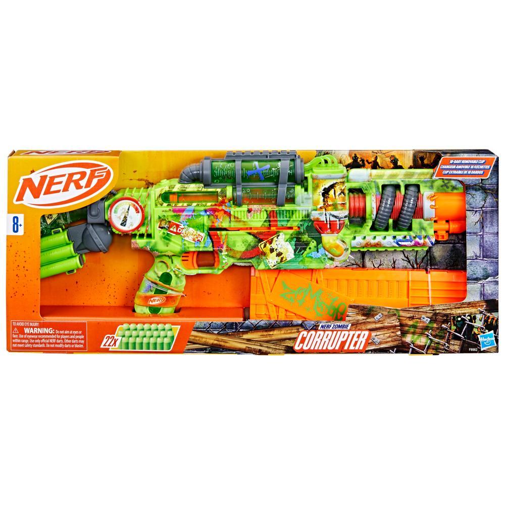 Nerf Zombie Corrupter Dart Blaster 22 Nerf Elite Darts Outdoor Games Ages 8 - Image 7