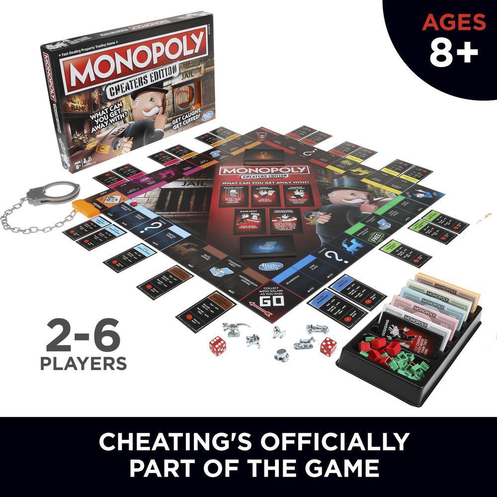 Monopoly Cheaters Edition Board Game for Families and Kids Ages 8 and up
