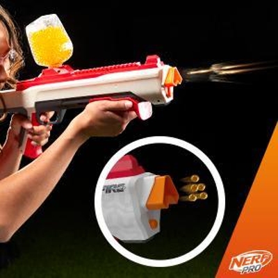 Nerf Pro Gelfire Raid Blaster Fire 5 Rounds At Once 10000 Gelfire Rounds 800 Round Hopper Eyewear - Image 2