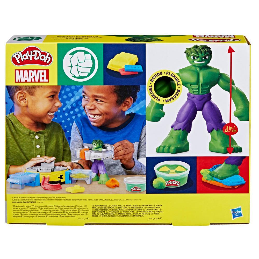 Play-Doh Marvel Hulk Smash Squish Playset with Hulk Action Figure Ages 4 - Image 8