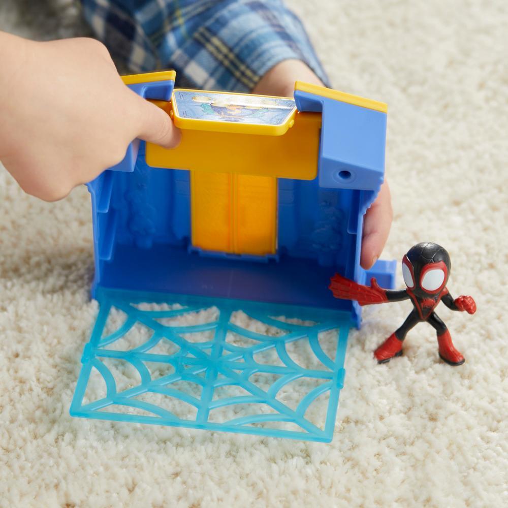 Marvel Spidey and His Amazing Friends City Blocks Miles Morales Spider-Man City Bank Kids Playset - Image 3