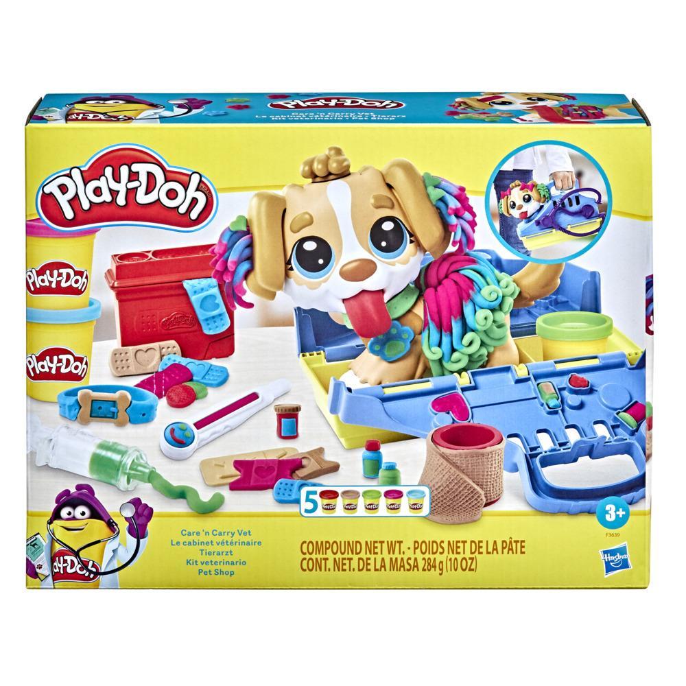 Play-Doh Care n Carry Vet Playset with Toy Dog Carrier 10 Tools 5 Colors Kids Toys - Image 7