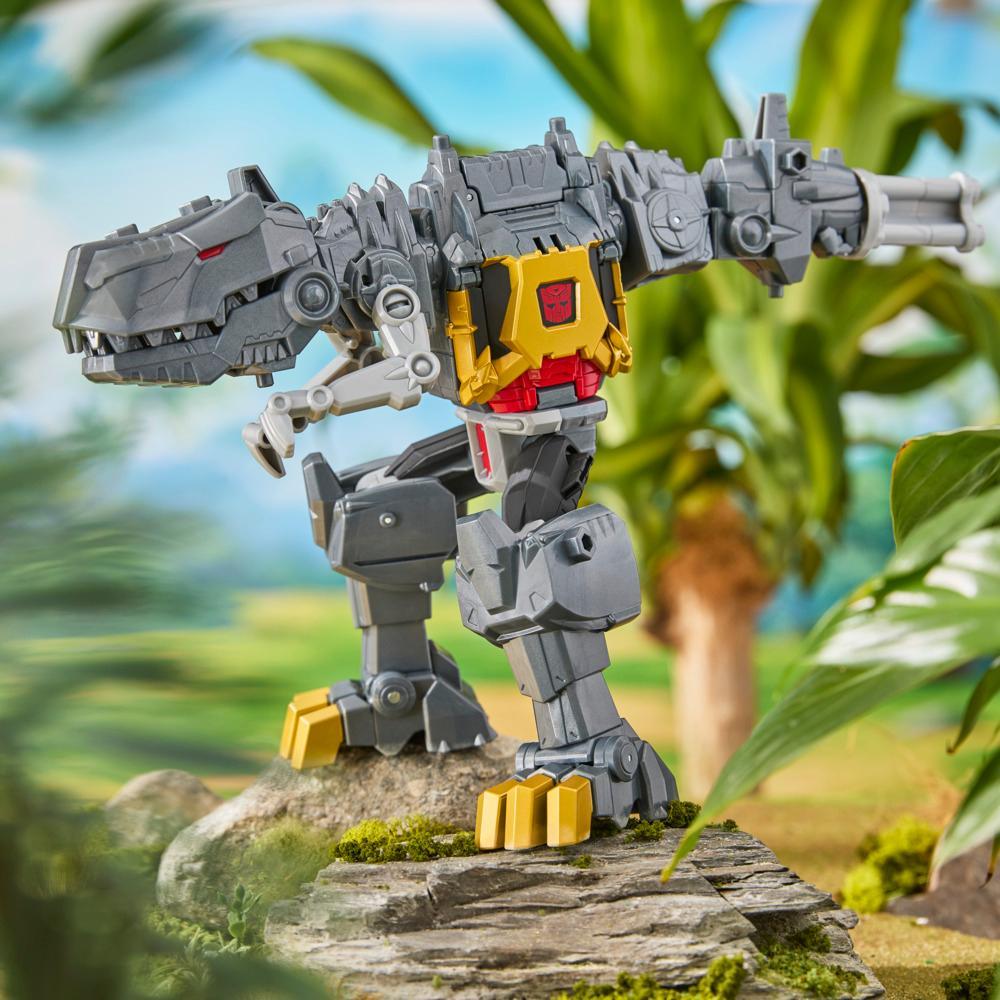 Transformers CYBERWORLD Grimlock Chomp Battle 9-Inch Action Figure Quick Change to Dino Mode Robot Toys for Boys and Girls 6 and Up - Image 9