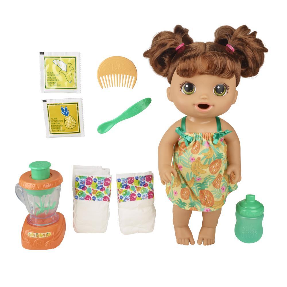 Baby Alive Magical Mixer Baby Doll Tropical Treat Blender Accessories Drinks Wets Eats Toy for Kids Ages 3 and Up - Image 6