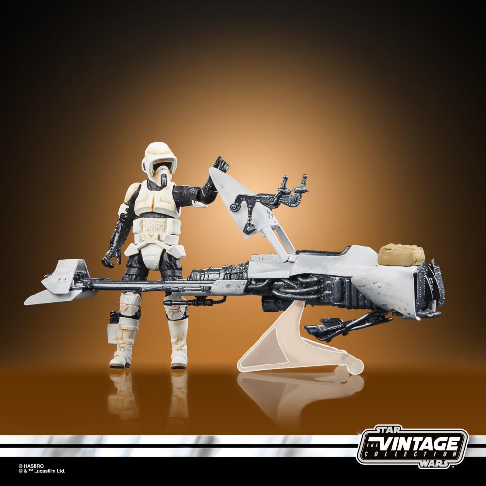 Star Wars The Vintage Collection Speeder Bike Scout Trooper Grogu Vehicle Action Figures 375