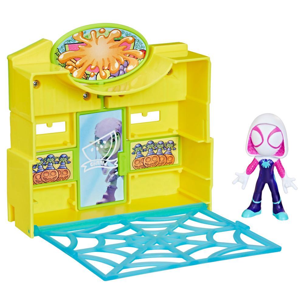 Marvel Spidey and His Amazing Friends City Blocks Ghost Spider Supermarket Kids Playset - Image 6