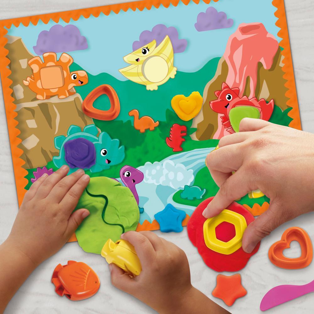 Play-Doh Shapes Colors Dino Starter Set Tactile Sensory Play Dinosaur Toys for Kids 2 11 Accessories - Image 2