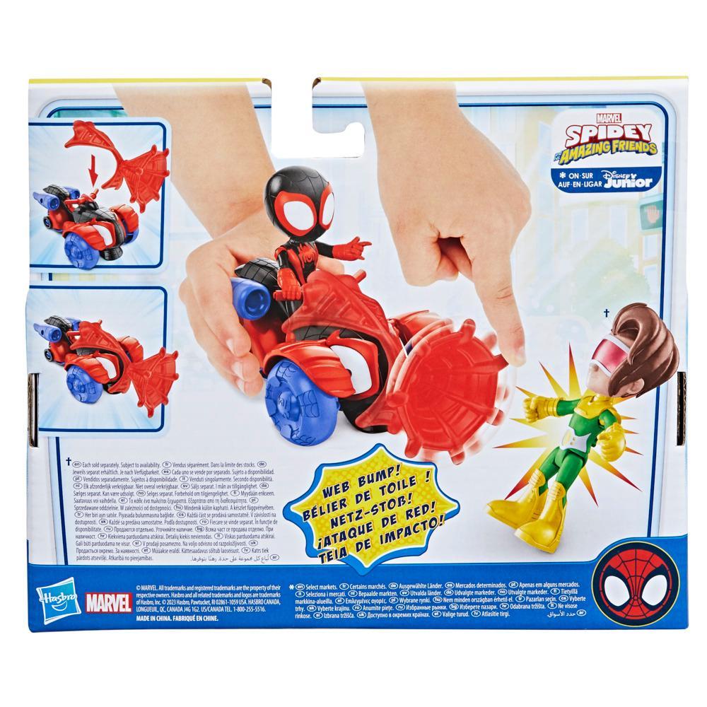 Marvel Spidey and His Amazing Friends Miles Morales Spider-Man Techno Racer Set Action Figure Vehicle and Accessory
