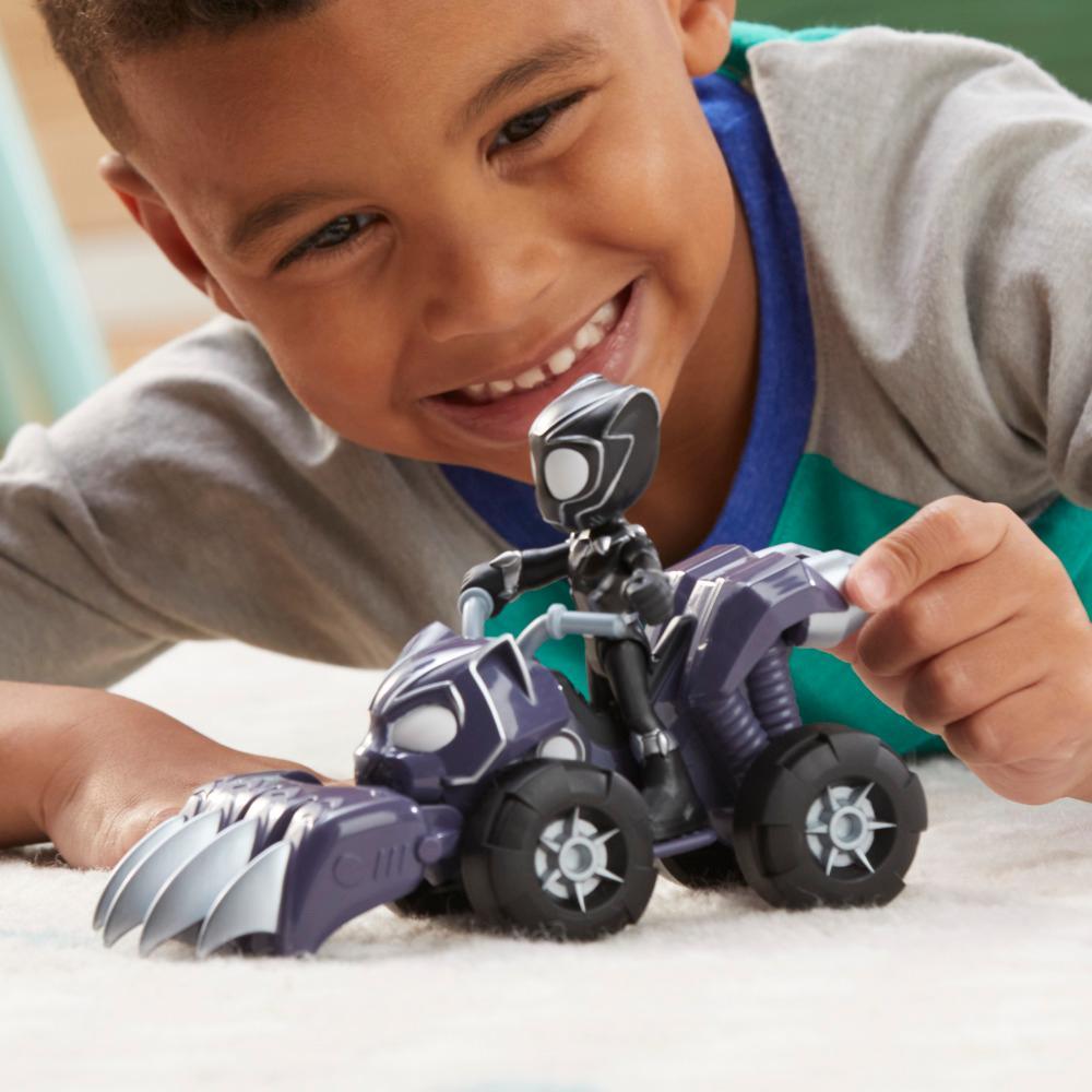 Marvel Spidey and His Amazing Friends Black Panther Panther Patroller Toy Set for Kids 3 - Image 4