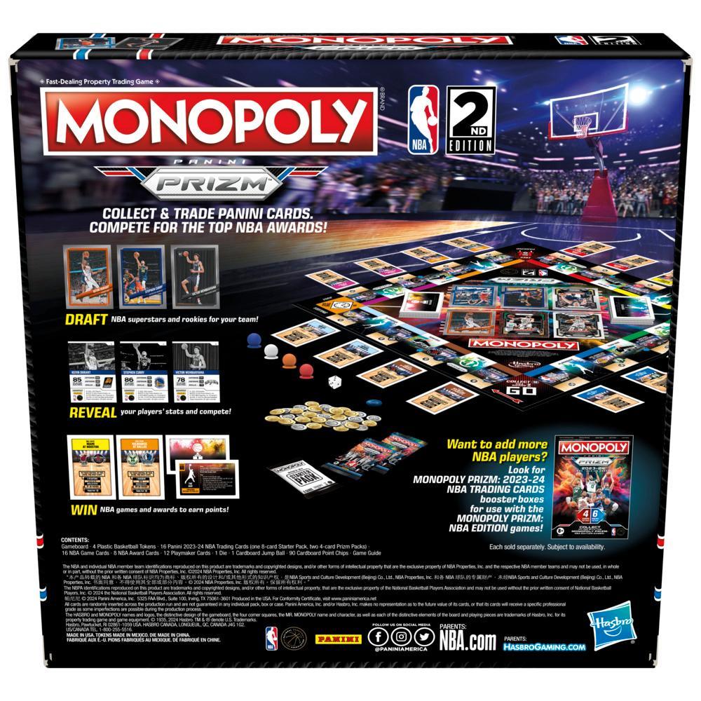 Monopoly Prizm NBA 2nd Edition Board Game with 2023-24 Panini NBA Trading Cards Ages 8 - Image 8