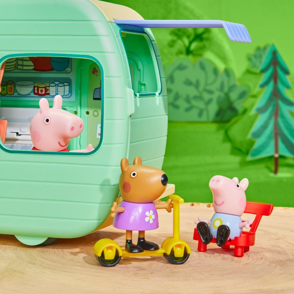 Peppa Pig Toys Peppas Caravan Playset with 3 Figures Preschool Toys for Ages 3 - Image 2