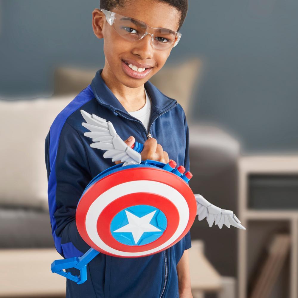 Marvel Studios Captain America Brave New World NERF Skyshot Blaster Shield Roleplay Toy - Image 2