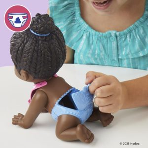 Baby Alive Lil Snacks Doll Eats and Poops 8-inch Baby Doll with Snack Mold Toy for Kids Ages 3 and Up Black Hair