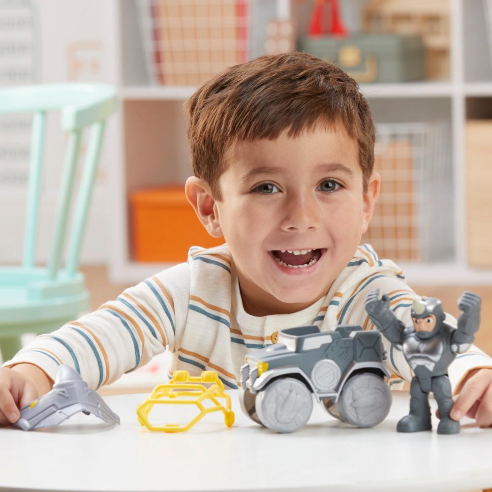 Marvel Spidey and His Amazing Friends Rhino Wrecker Toy Set for Kids 3 - Image 2