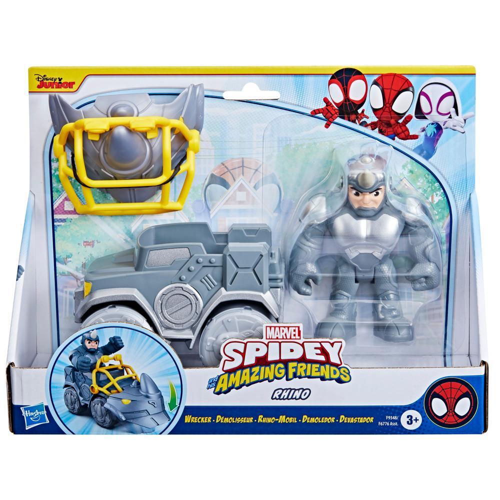 Marvel Spidey and His Amazing Friends Rhino Wrecker Toy Set for Kids 3 - Image 7