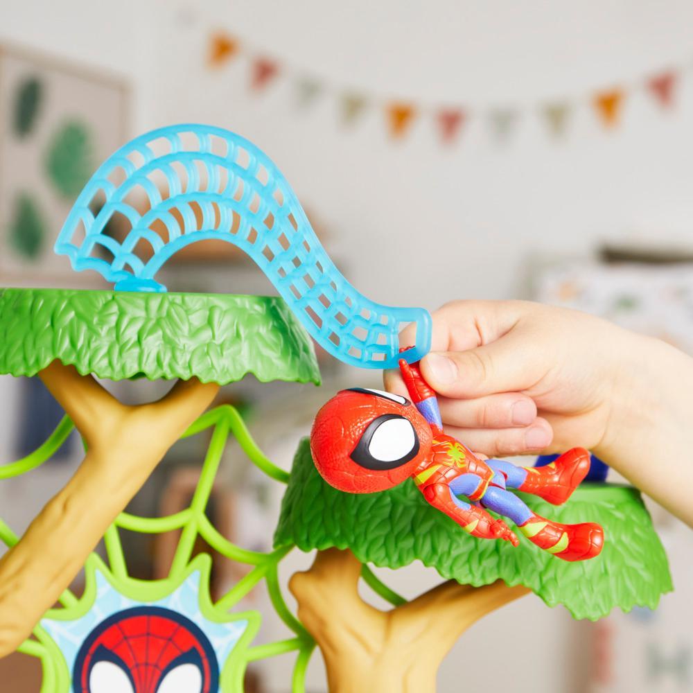Spidey and His Amazing Friends Dino-Webs Treehouse Playset with Spider-Man toys Ages 3 - Image 4