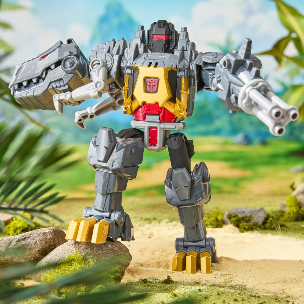 Transformers CYBERWORLD Grimlock Chomp Battle 9-Inch Action Figure Quick Change to Dino Mode Robot Toys for Boys and Girls 6 and Up - Image 12